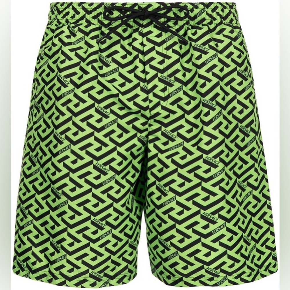 New 💯 Authentic Versace Men  Greca logo-print swim shorts Size 3